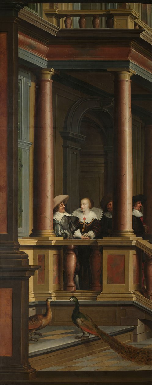Une séquence décorative en sept parties : Un escalier extérieur - Dirck van Delen