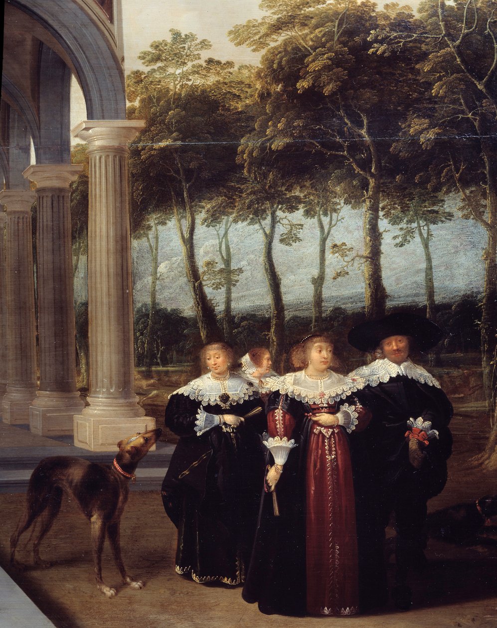 Couple marchant (détail) - Dirck van Delen