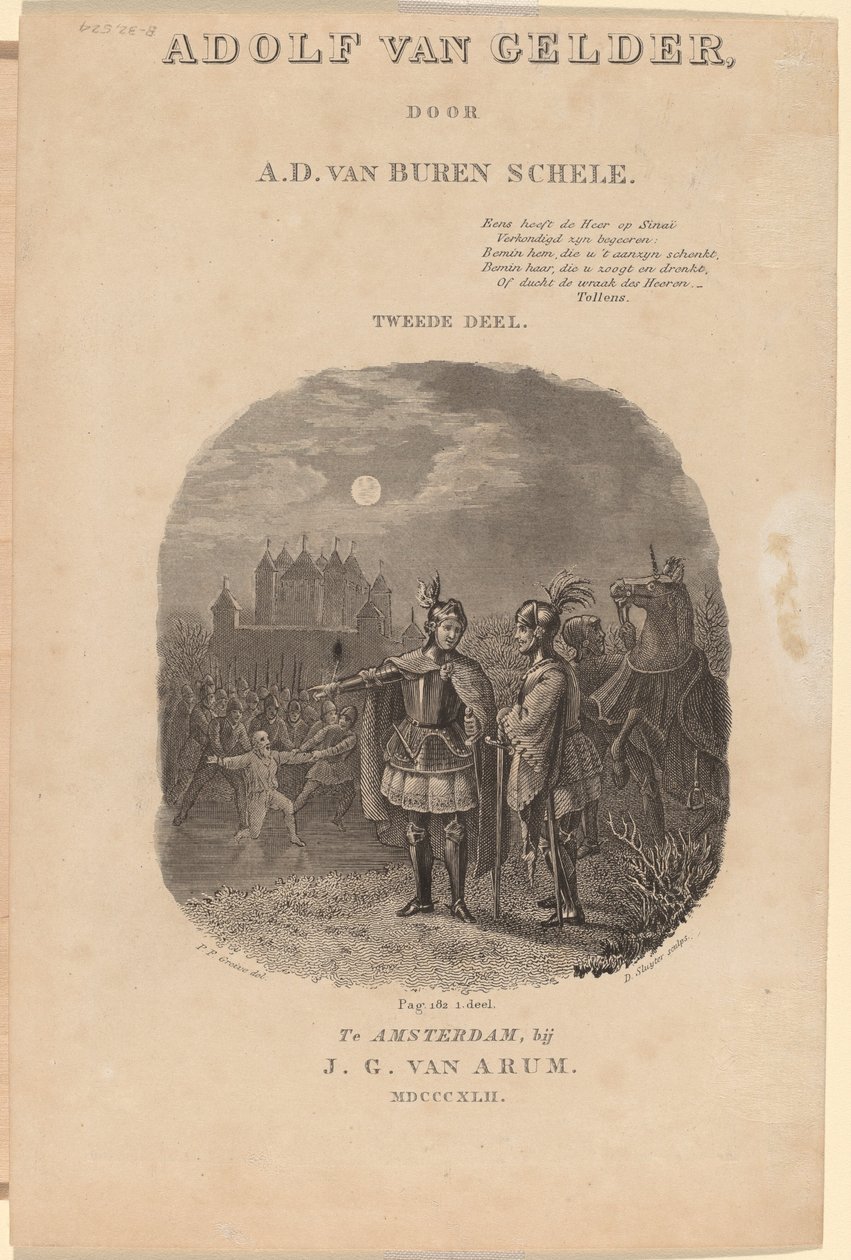 Page de titre pour A.D. van Buren Schele