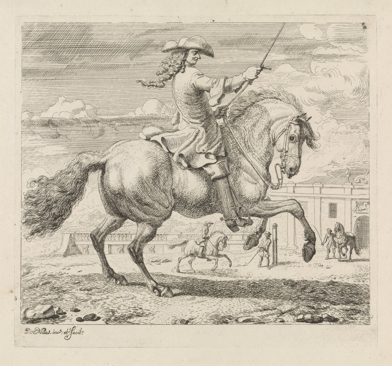 Cavalier vers la droite près d