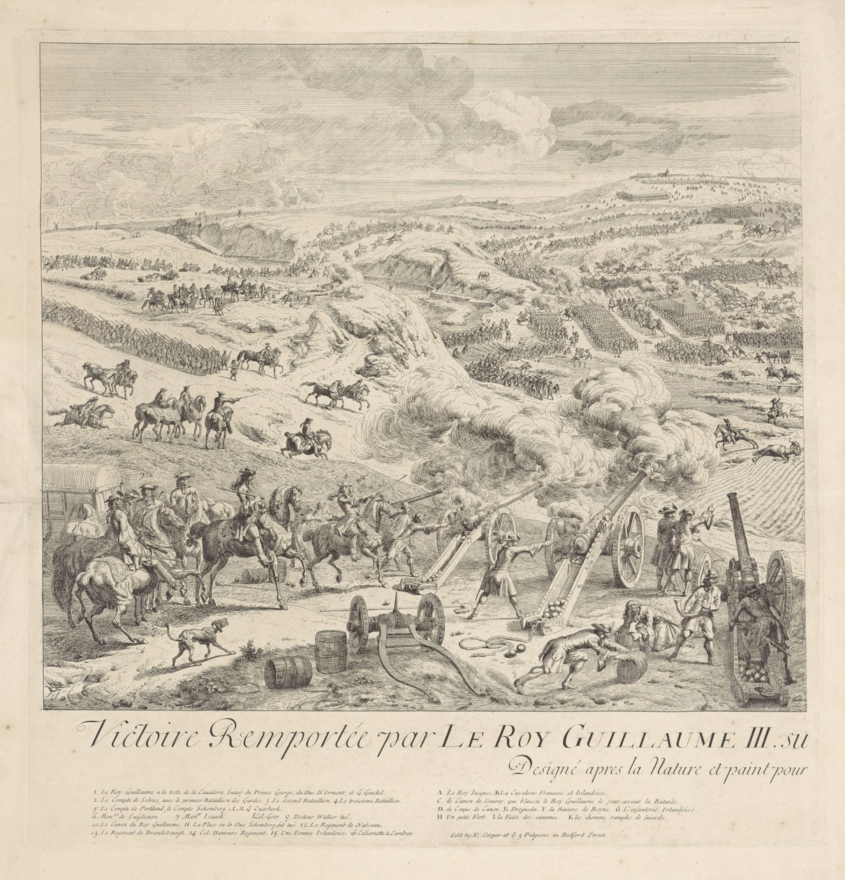 Bataille de Drogheda sur la Boyne, 1er juillet 1690 (feuille de gauche) - Dirk Maas