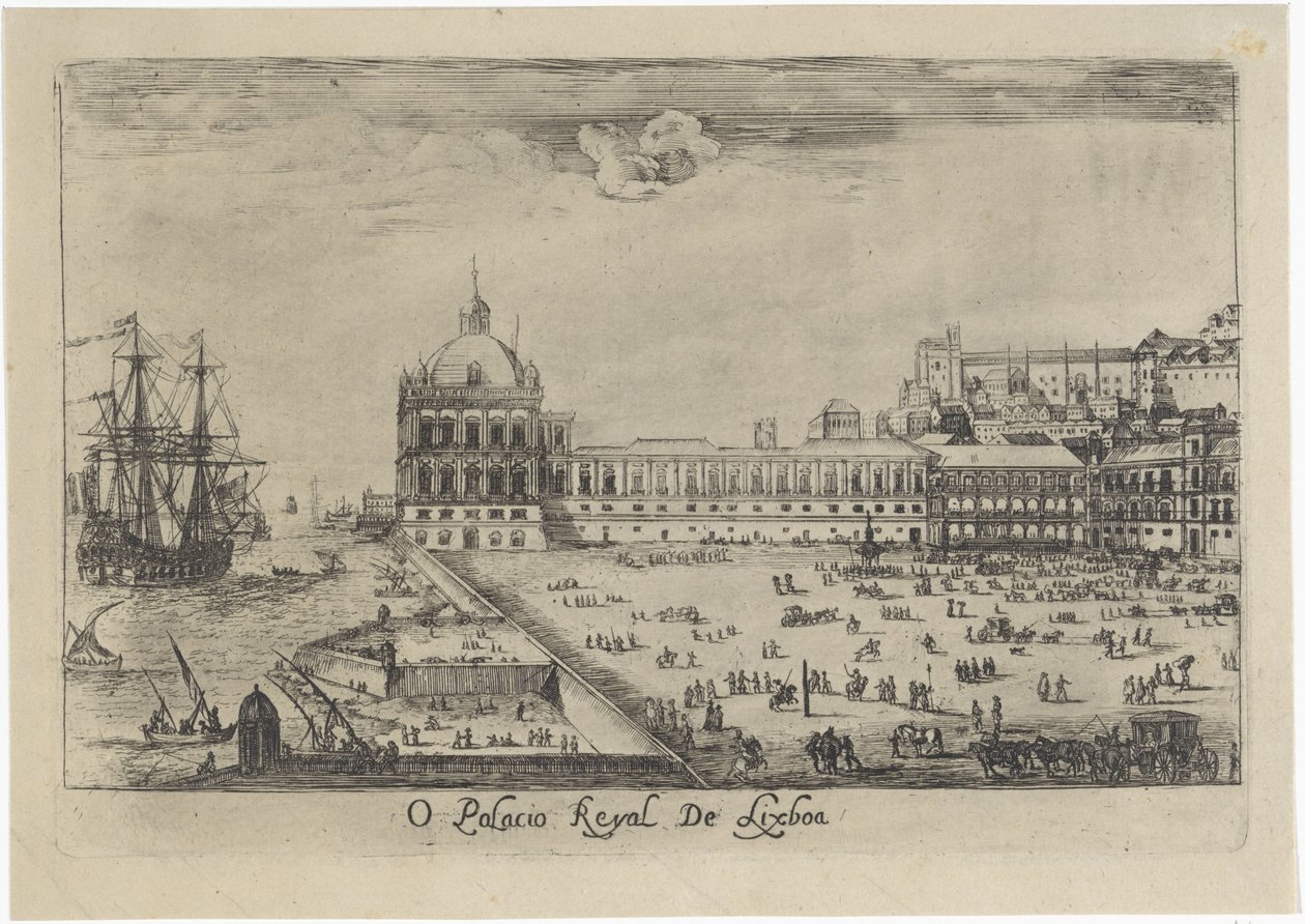 Vue du palais royal de Lisbonne - Dirk Stoop