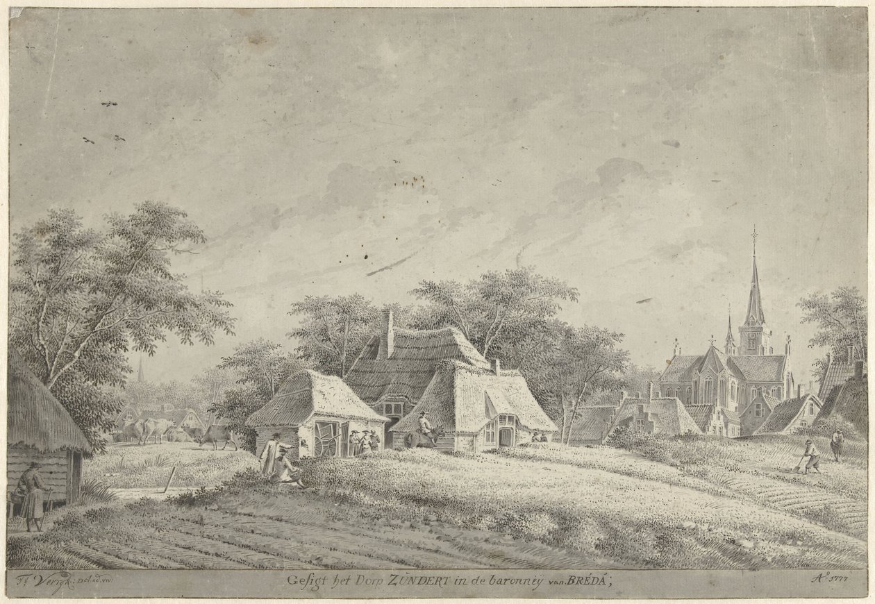 Vue du village de Zundert - Dirk Verrijk