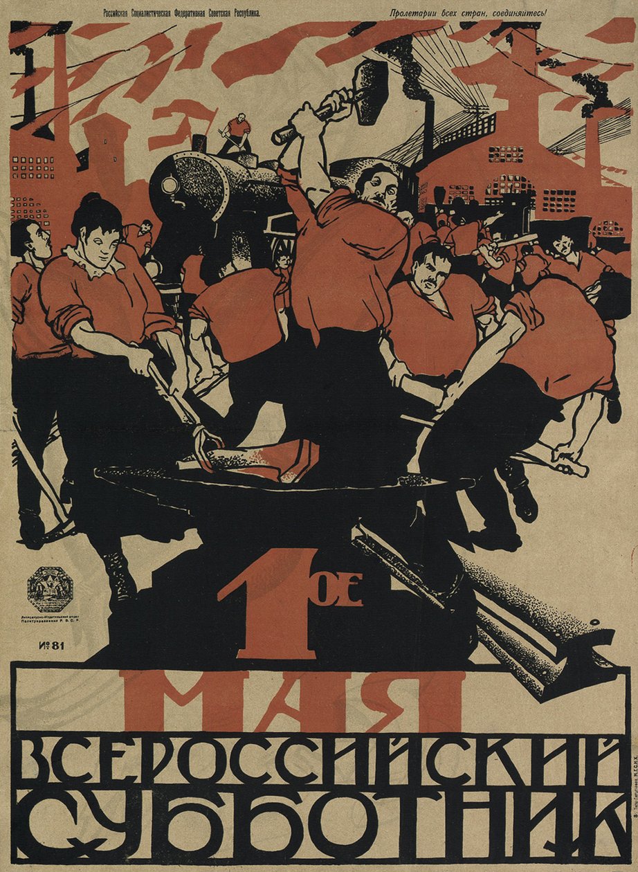 Le 1er mai est le subbotnik panrusse, 1920 - Dmitriy Stakhievich Moor