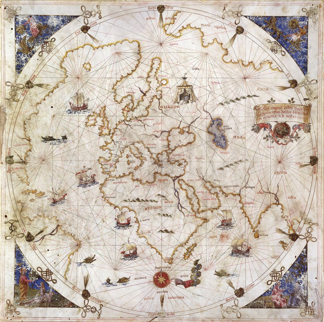 Carte portulan du monde, 1519 - Dolfin Bonaldo