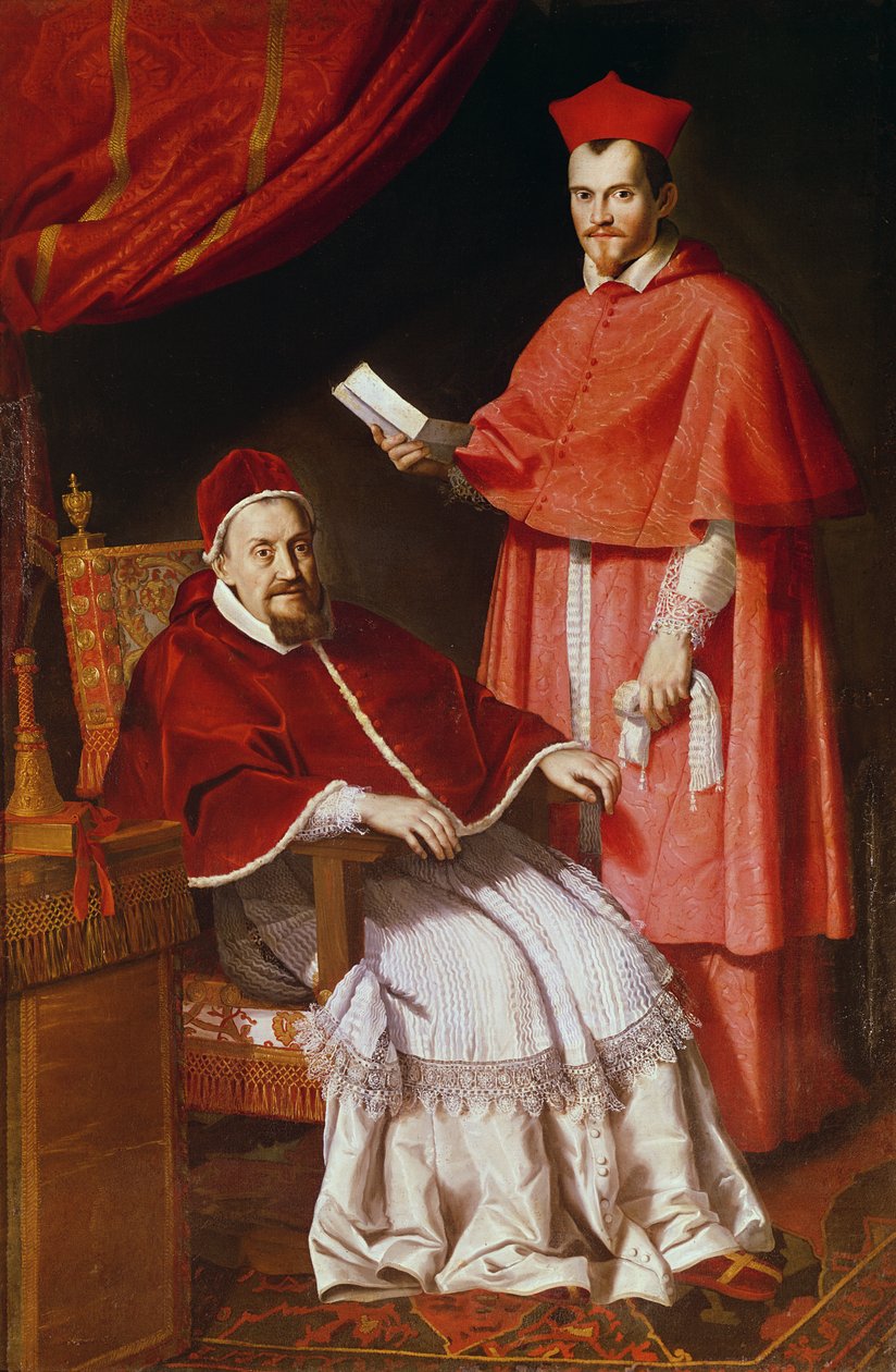 Portrait du pape Grégoire XV et de Ludovico Ludovisi - Domenichino