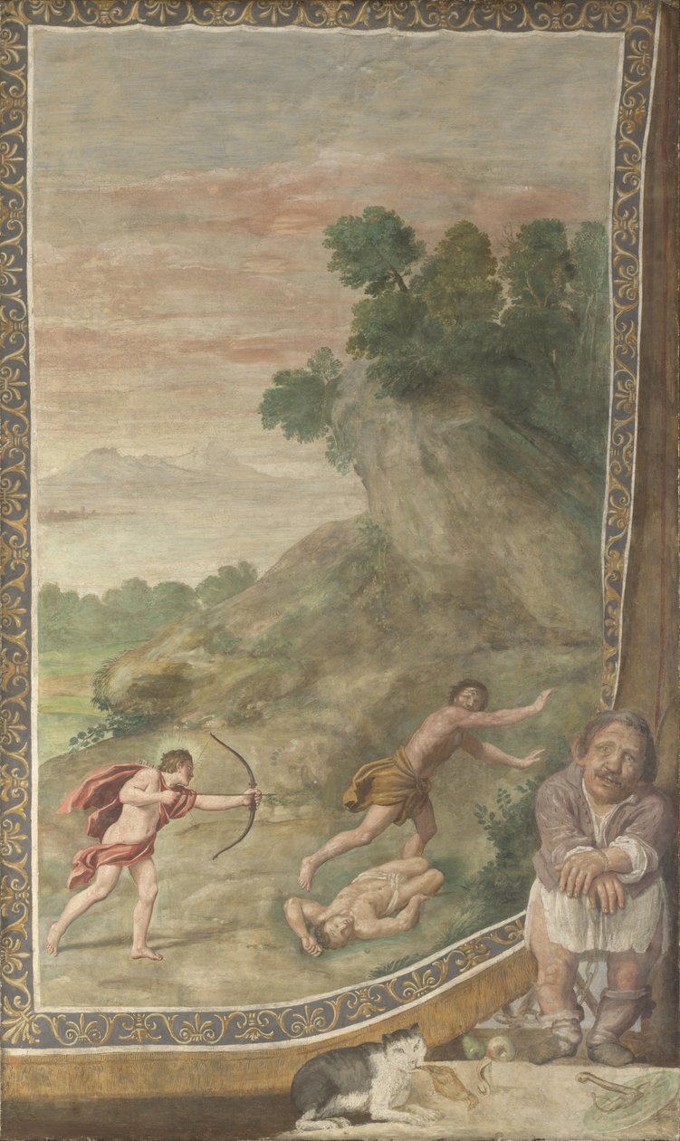 Apollon tuant le Cyclope Fresque de la Villa Aldobrandini, 1617-1618 - Domenichino