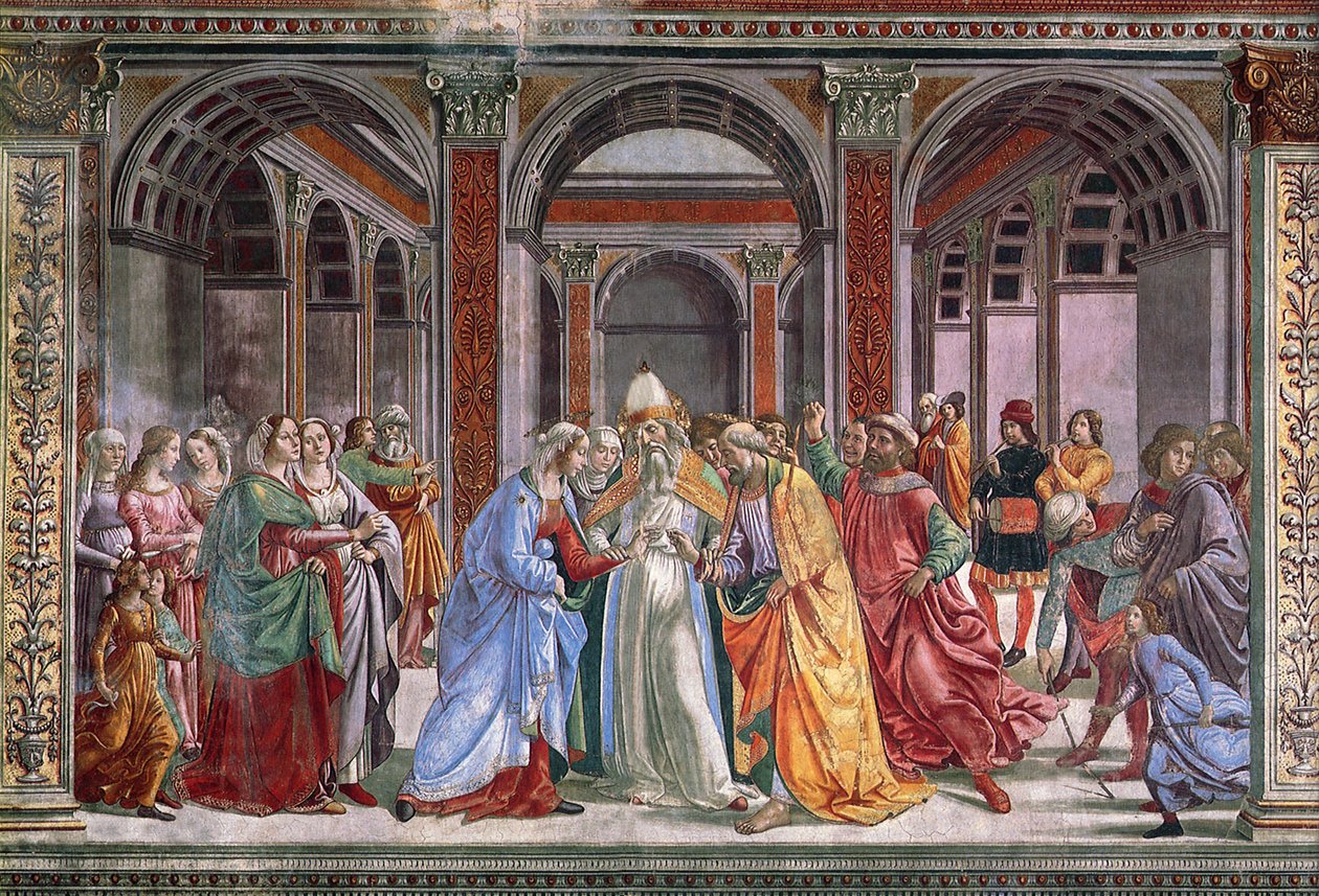 Mariage de la Vierge (1486-90) - Domenico Ghirlandaio