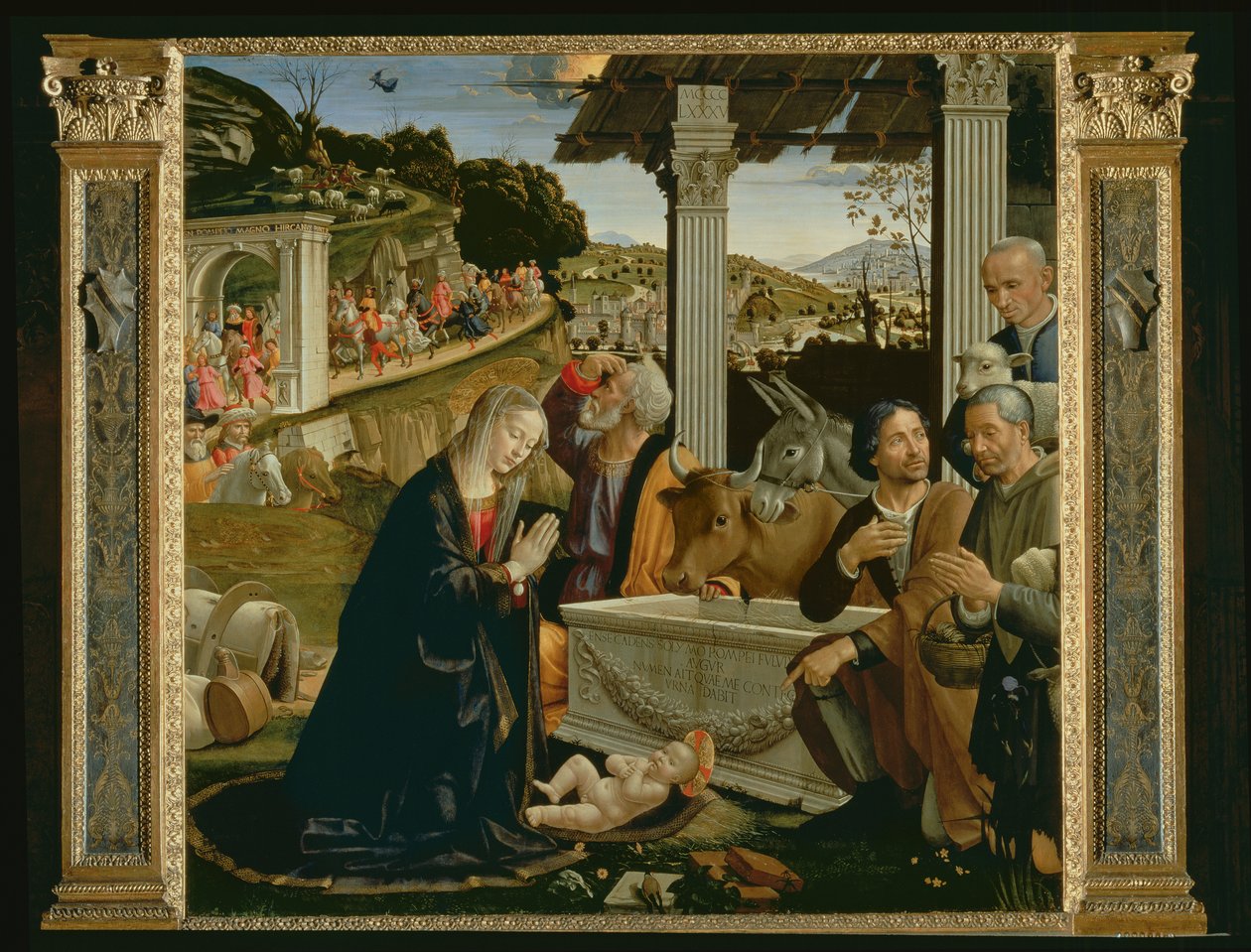 Adoration des bergers, 1485 (détail) - Domenico Ghirlandaio