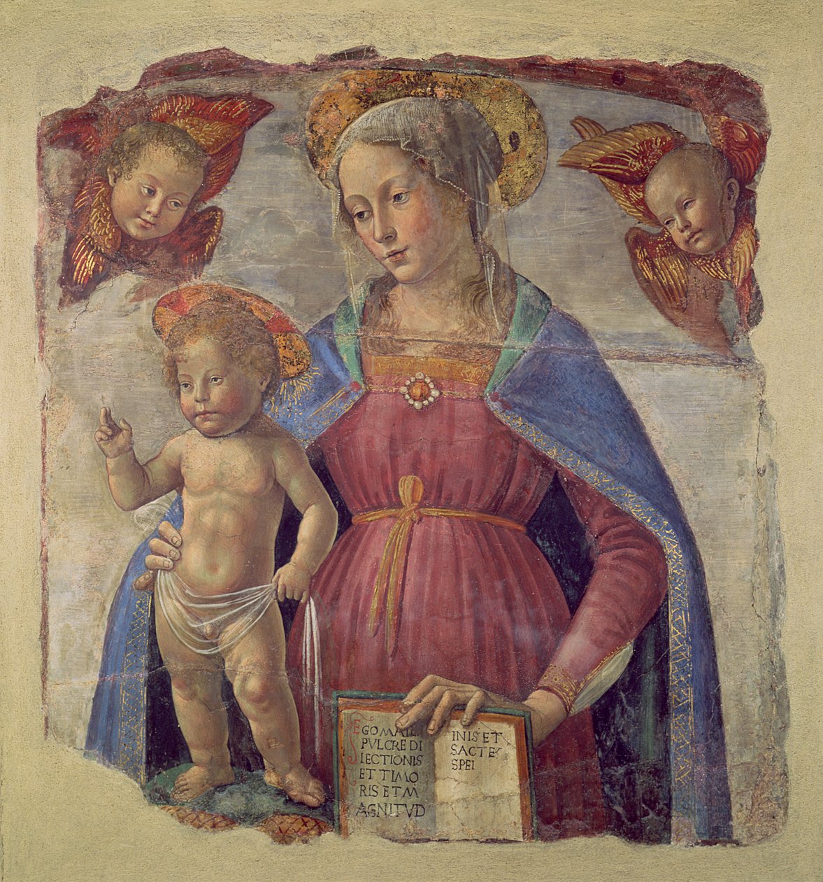 Madone et enfant avec des anges - Domenico Ghirlandaio