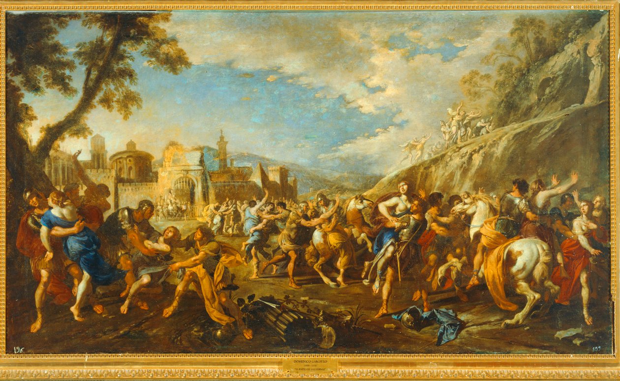 Le viol des Sabiniennes. 10035138 ... - Domenico (1612-75) Gargiulo
