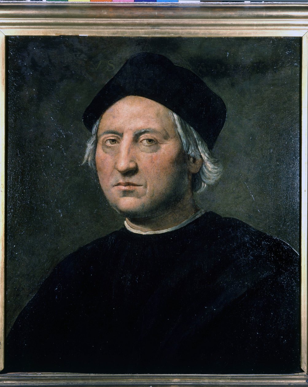 Portrait de Christophe Colomb - attribué à Ghirlandaio, Musée Naval de Gênes - Pegli - Domenico (attr.to) Ghirlandaio