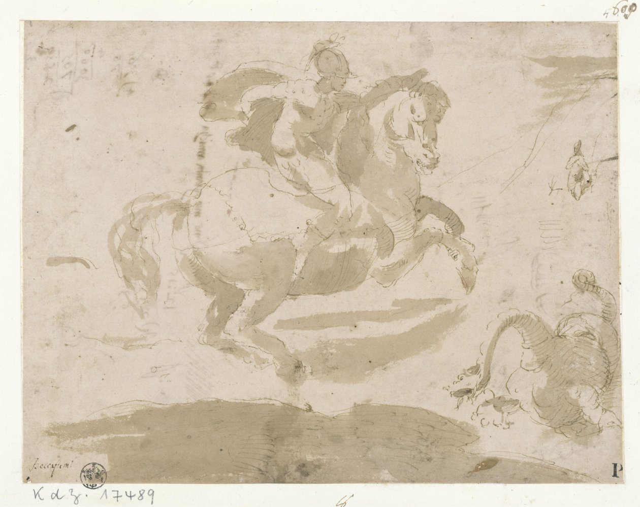 Le combat de saint Georges contre le dragon - Domenico Beccafumi