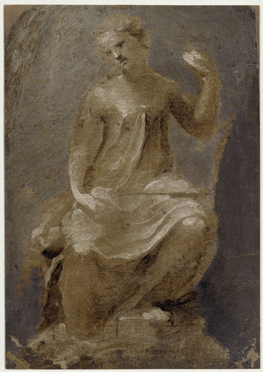 Figure féminine trônant (Amor Patriae) - Domenico Beccafumi