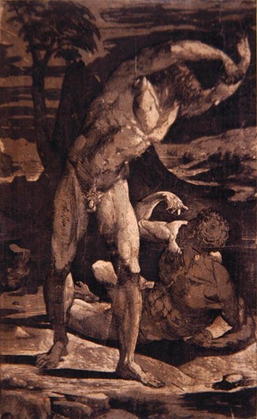 Deux nus masculins dans un paysage, vers 1540-80 - Domenico Beccafumi
