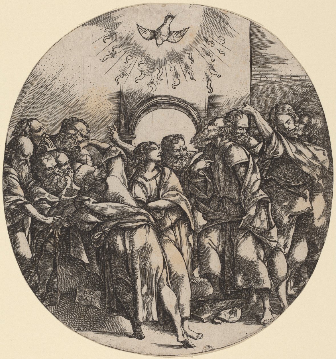 La descente du Saint-Esprit - Domenico Campagnola