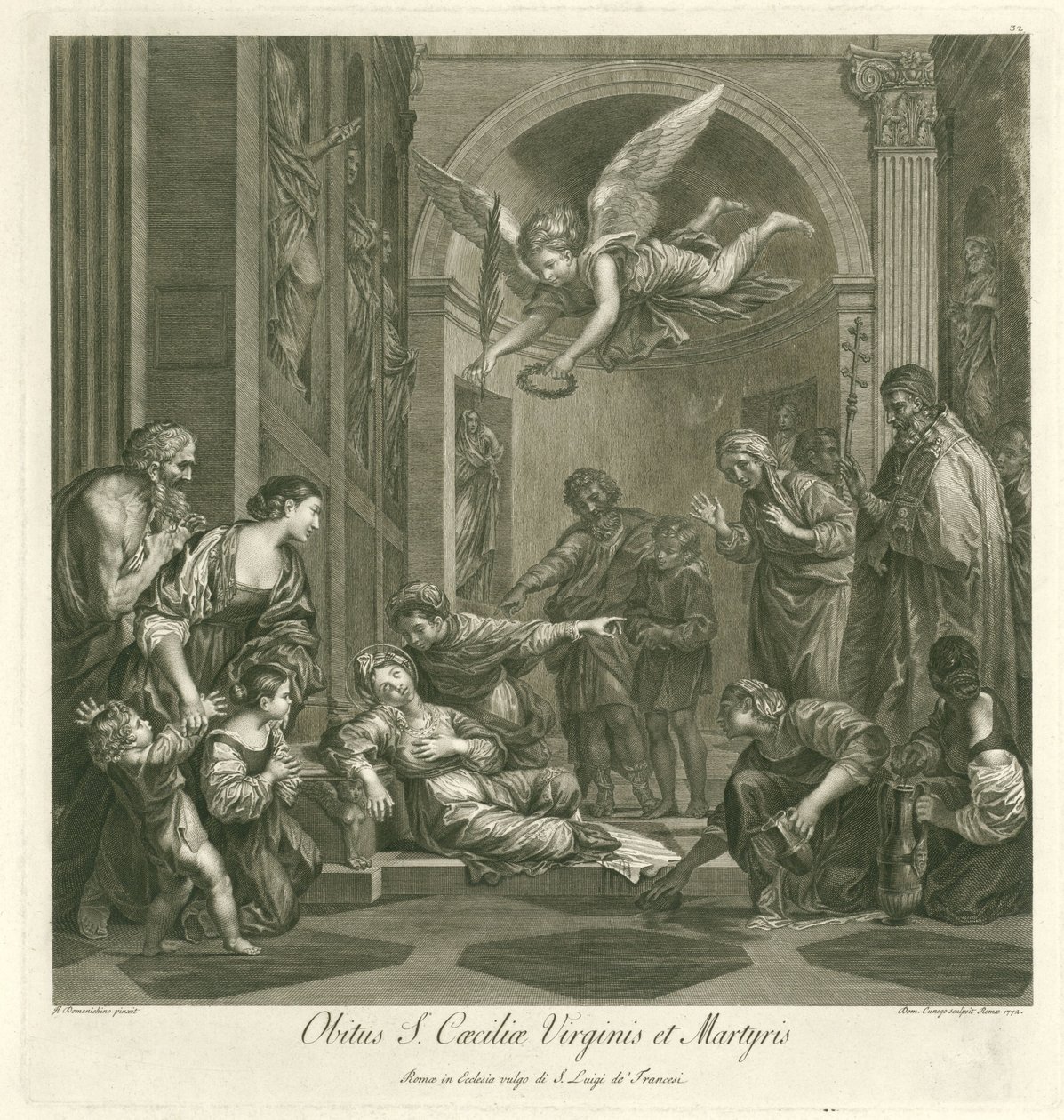 Mort de sainte Cécile (Schola Italica Picturae) - Domenico Cunego