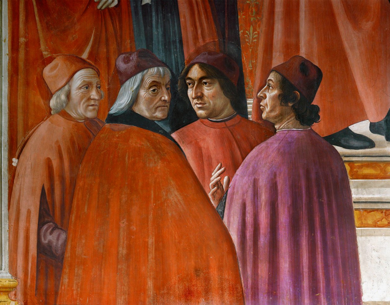 Annonciation à Zacharie (peinture murale) - Domenico Ghirlandaio