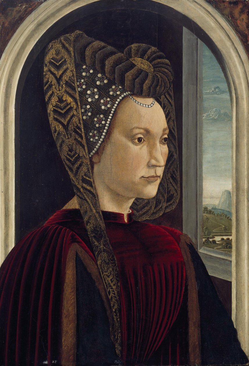 Italien : Portrait présumé de Clarice Orsini, épouse de Laurent le Magnifique Portrait présumé de Clarisse Orsini (1453-1488), épouse de Laurent le Magnifique - Domenico Ghirlandaio