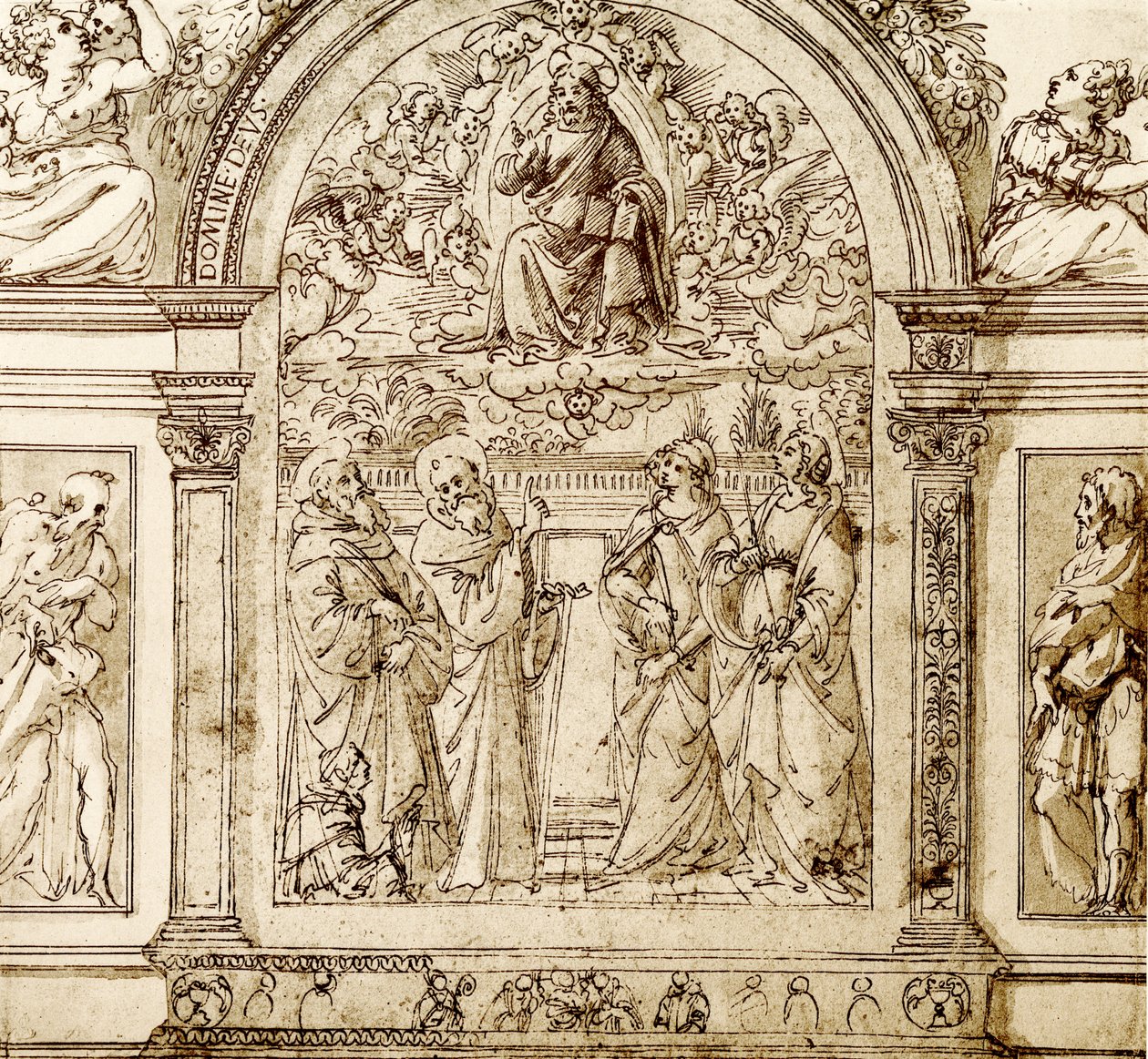 Le Sauveur bénissant dans les nuages - Domenico Ghirlandaio