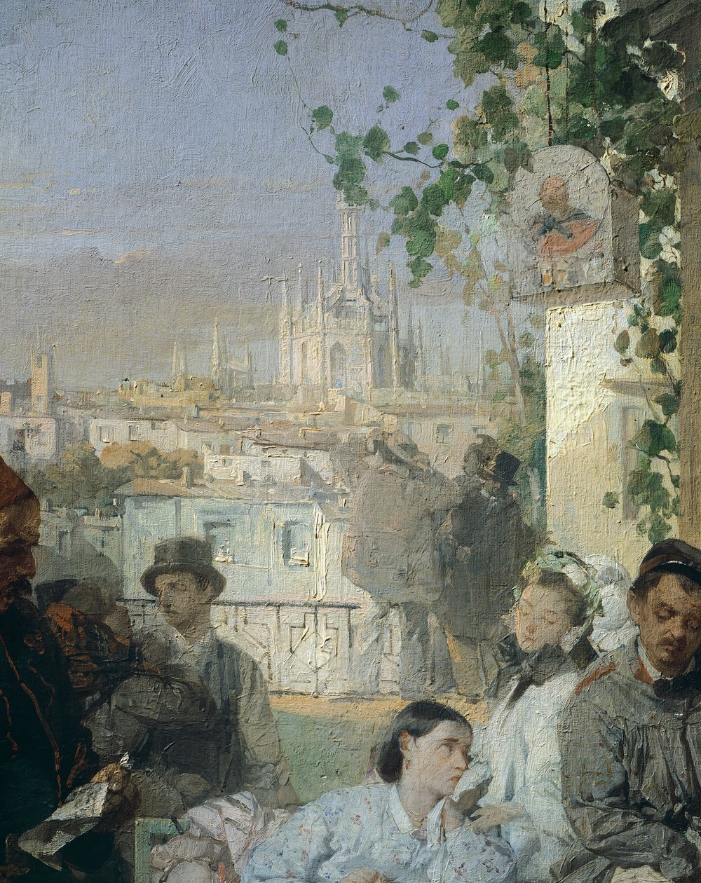Nouvelles de la paix de Villafranca (détail) - Domenico Induno
