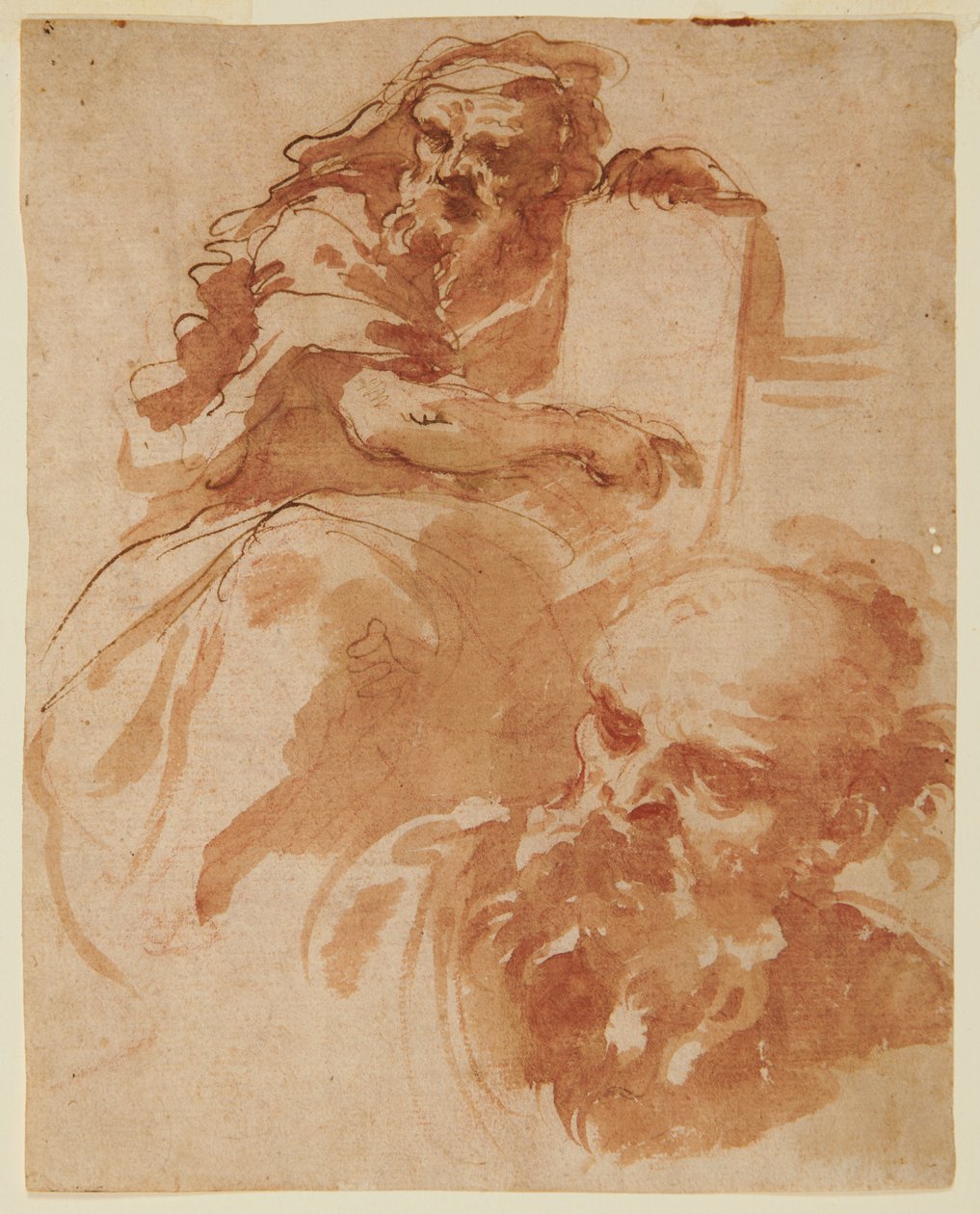 Seated Prophet (Recto) - Domenico Maria Canuti