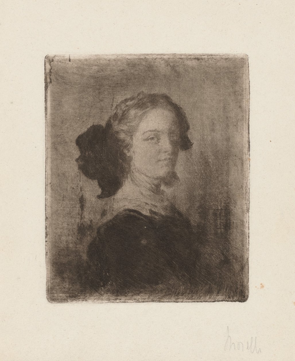 Jeune femme avec un nœud dans les cheveux - Domenico Morelli