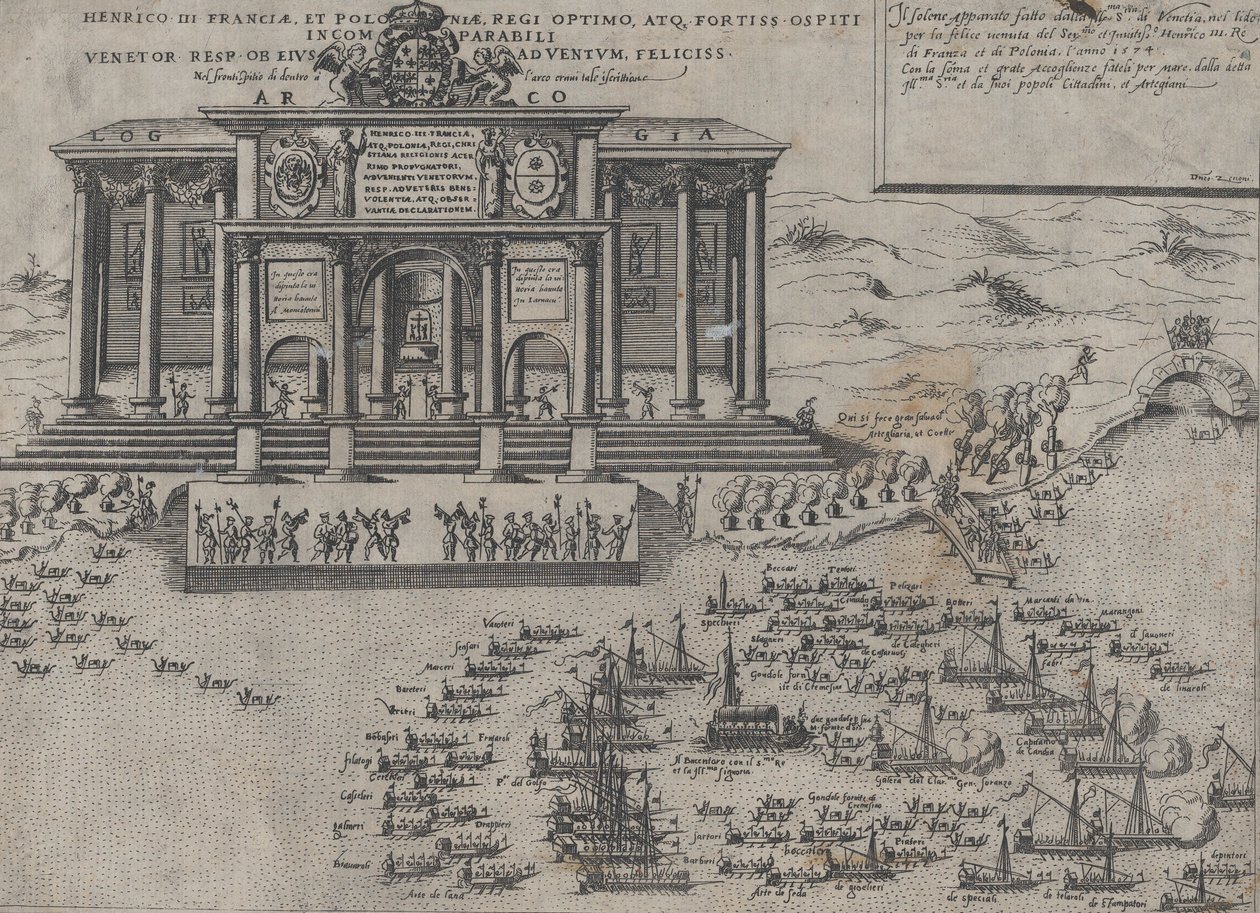 Entrée de Henri III, roi de France et de Pologne, à Venise, 1574 - Domenico Zenoi
