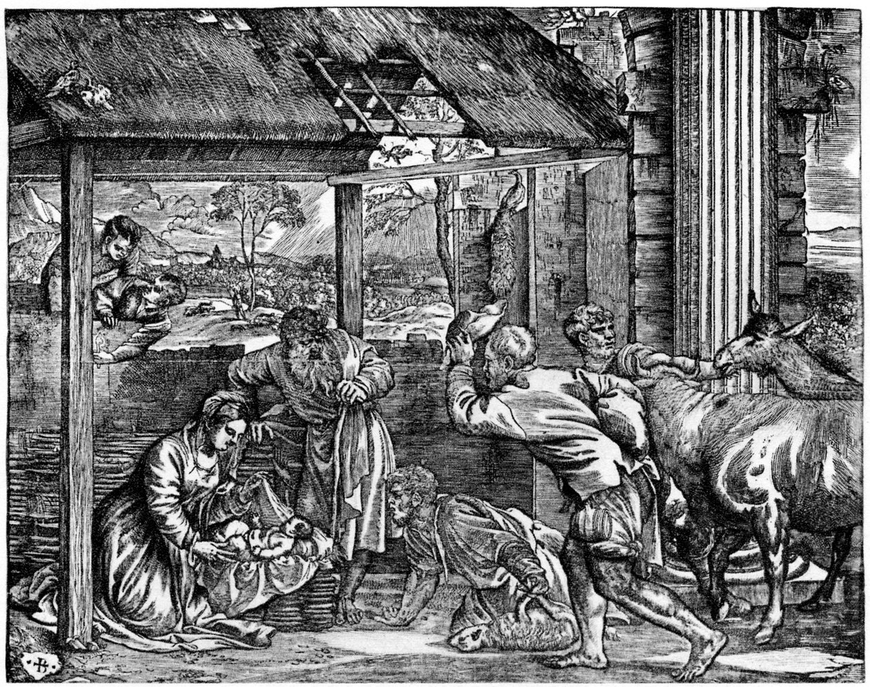 Adoration des bergers - Domenico dalle Greche