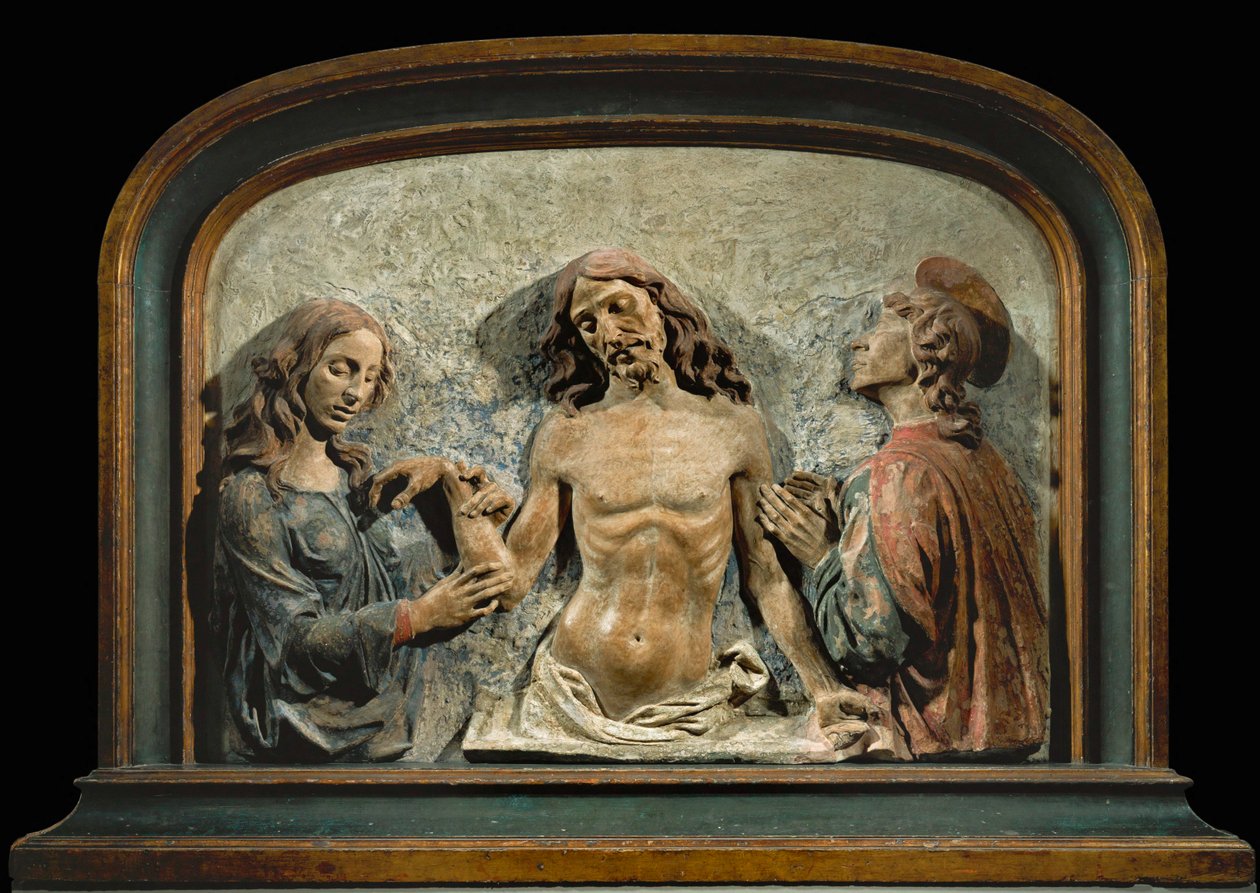 Le Christ mort adoré par saint Jean l