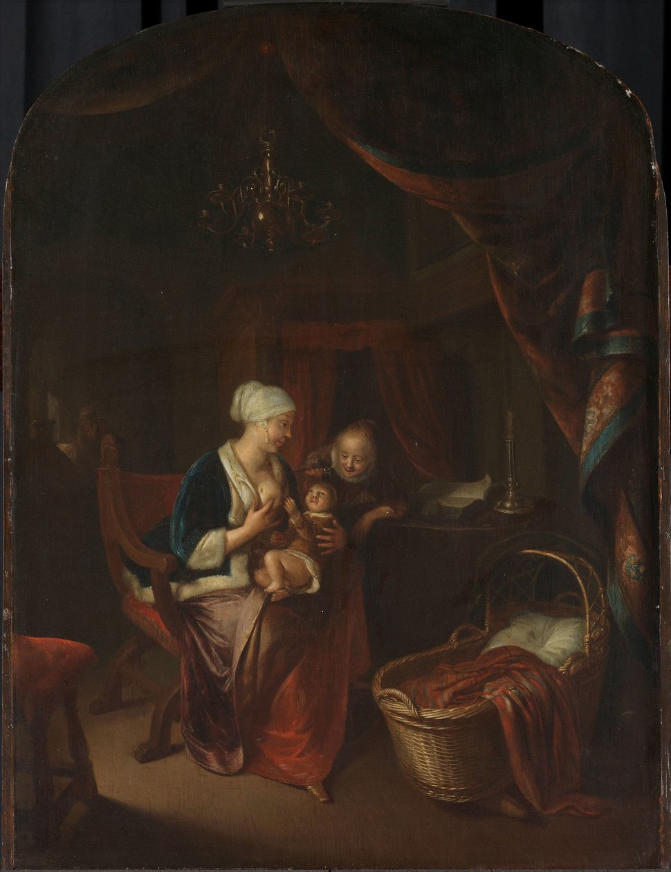 Une mère donnant le sein à son enfant - Domenicus van Tol