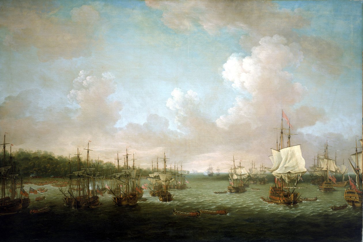 Guerre de Sept Ans (1756-1763) : Capture de La Havane (Cuba) 1762, débarquement des canons et des réserves le 30 juin, après que l