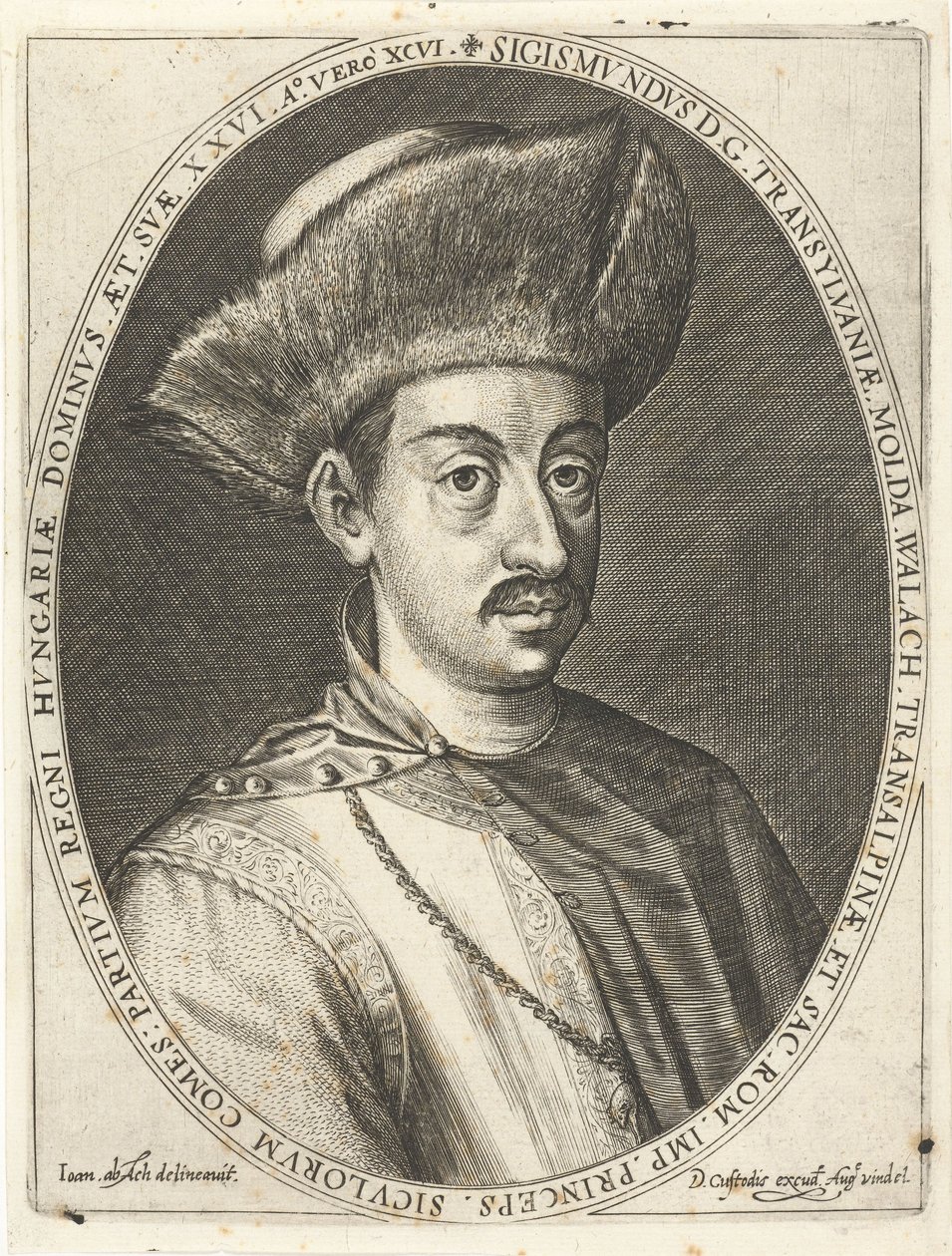 Sigismund Bathory, Prince de Transylvanie. De Atrium heroicum, Augsburg - Dominicus or Custodis Custos