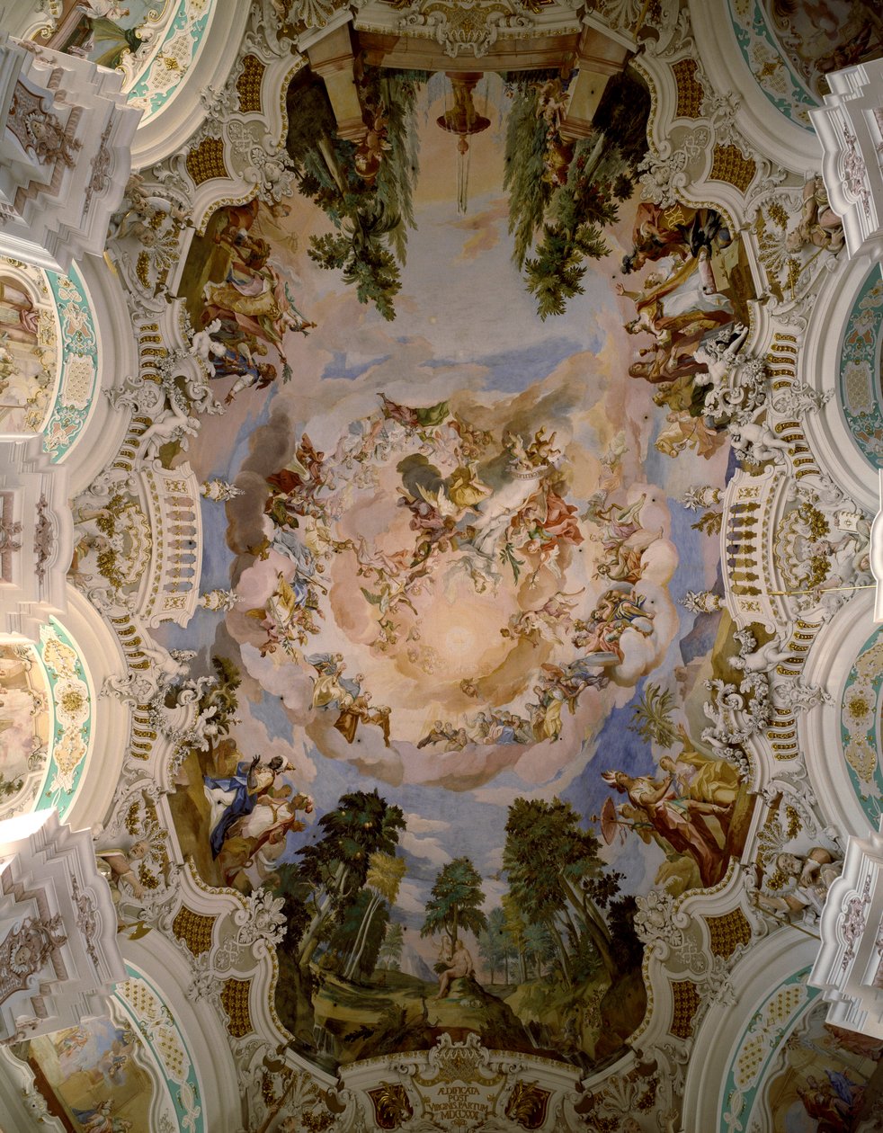 Fresque décorant le dôme du monastère de Schussenried par l