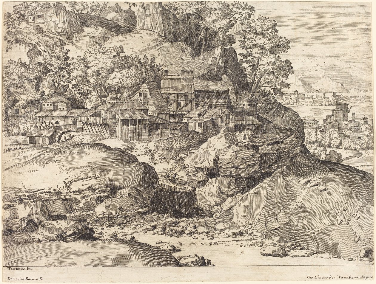 Paysage avec un moulin - Dominique Barriere