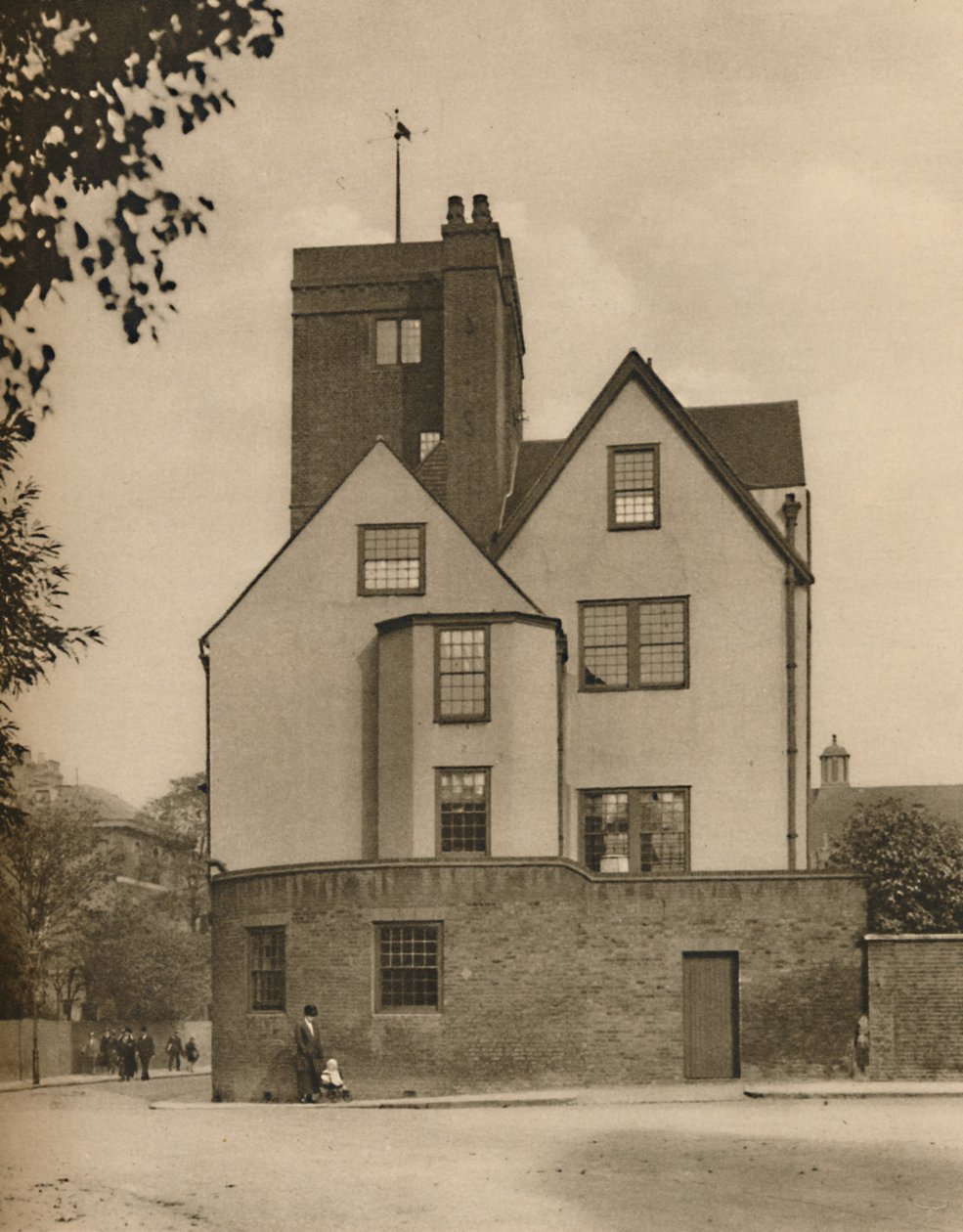 Tour de Canonbury, une vieille maison de maître transformée en club social, vers 1935 - Donald McLeish