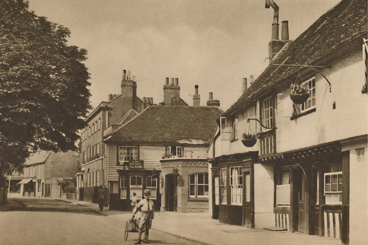 Church Street, Chiswick, avec ce qui était autrefois The Burlington Arms, vers 1935 - Donald McLeish