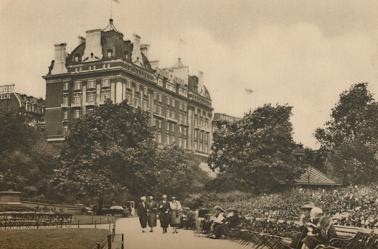 Section de la rue Villiers du jardin Victoria et vue de l