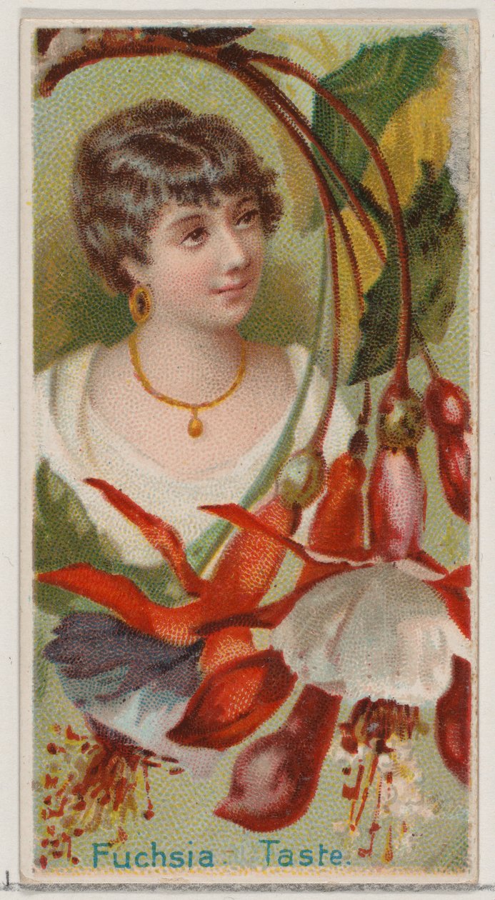 Fuchsia : Goût, de la série Beautés florales et langage des fleurs N75 pour Duke bra..., 1892 - Donaldson Brothers