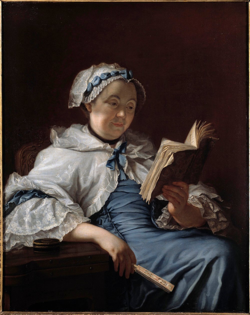 Portrait de Madame Nonotte. Peinture de Donat Nonotte (1708-1785) 1758. Besançon, Musée des Beaux-Arts - Donat Nonotte