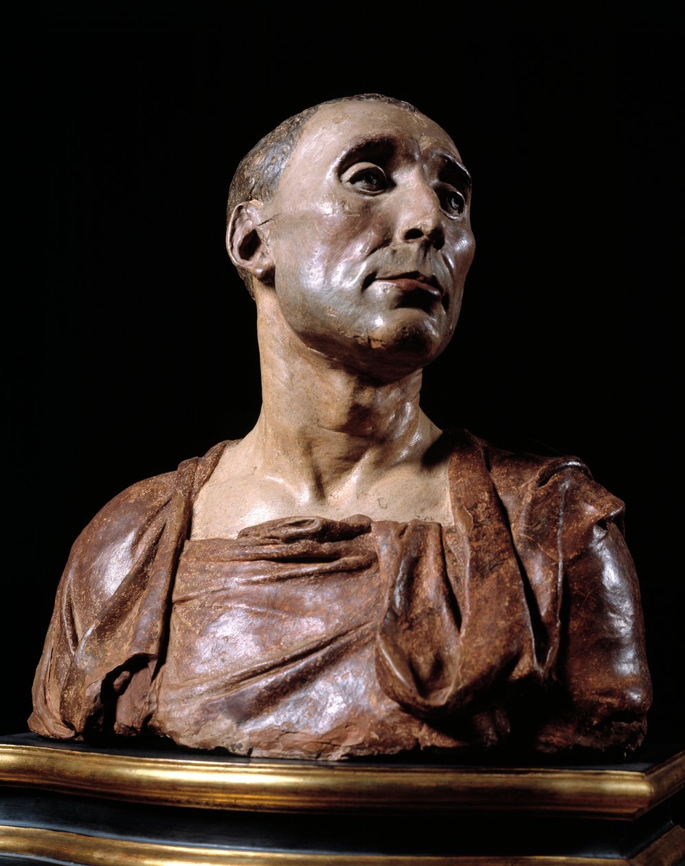 Portrait en buste du condottiere Niccolo da Uzzano (1359-1431). Sculpture en terre cuite par Donatello (1386-1466) - Donatello