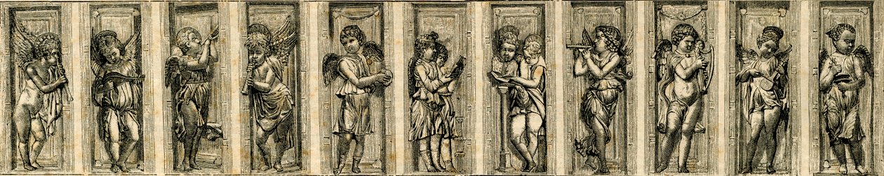 Chérubins, reliefs en bronze de Donatello (1386-1466), basilique Saint-Antoine de Padoue, Padoue, Vénétie, Italie - Donatello