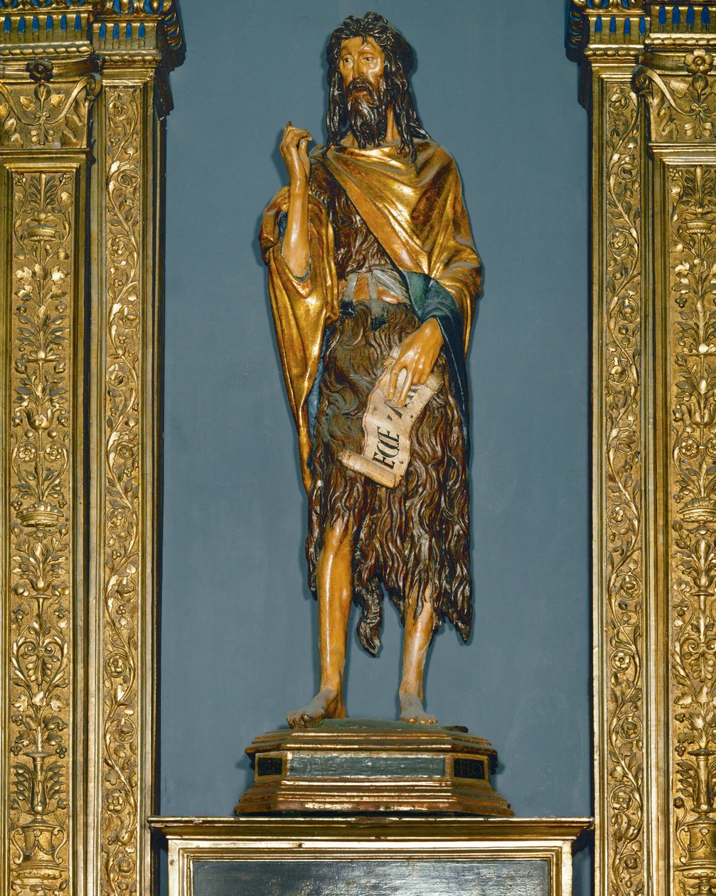 Saint Jean-Baptiste. Peint (bois peint) - Donatello