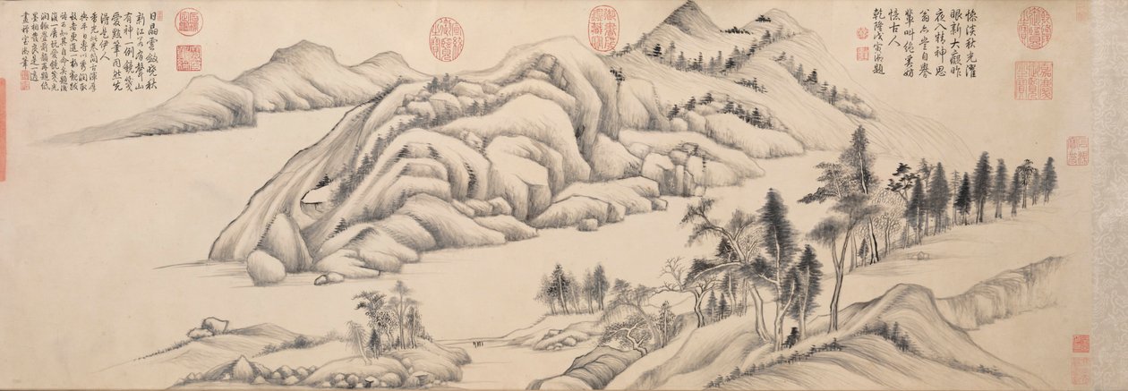 Rivière et montagnes par une claire journée d