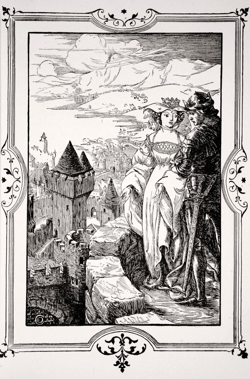 Annoure a amené le Roi sur les remparts, 1905 - Dora Curtis