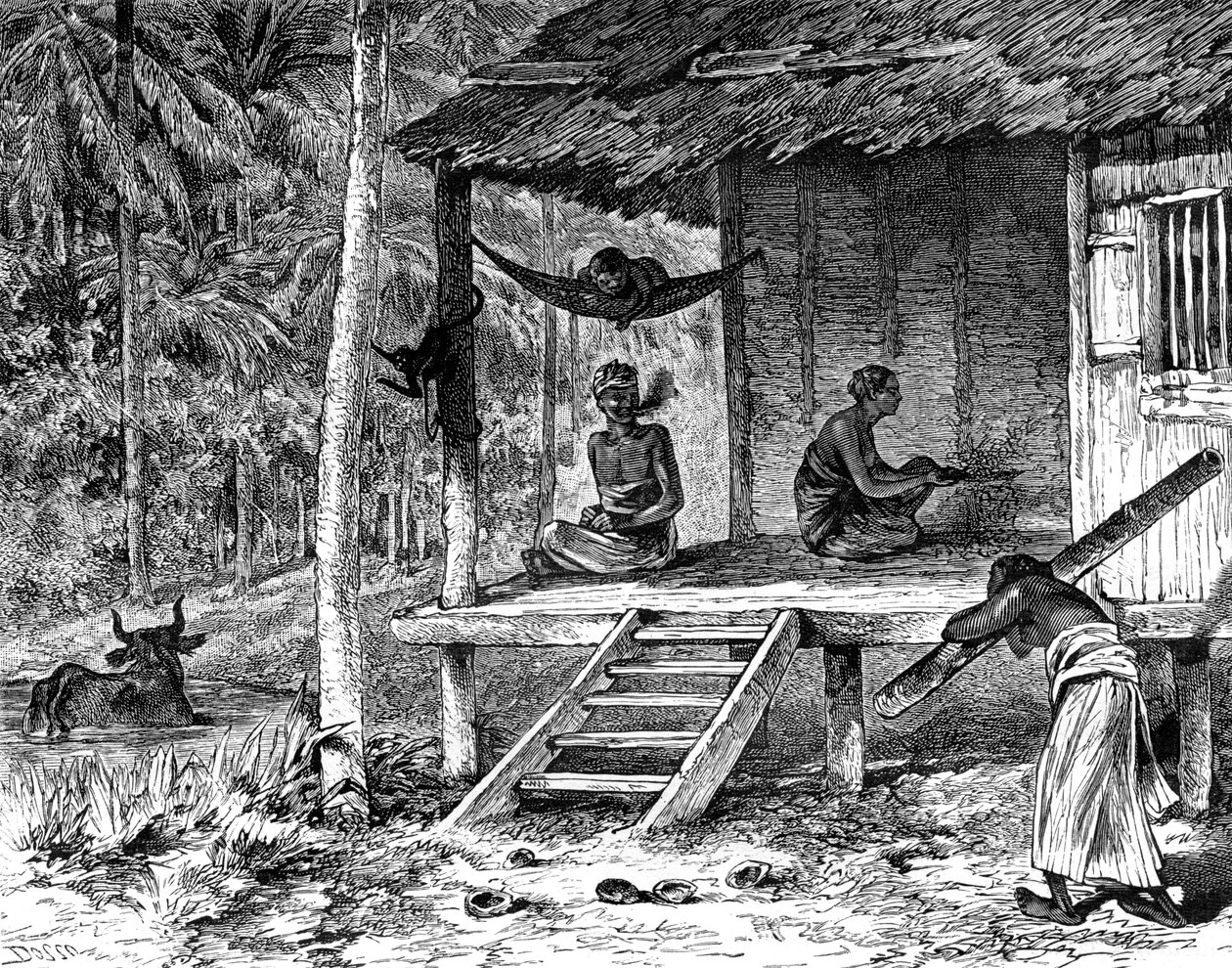 Hutte malaisienne, 19ème siècle - Dosso