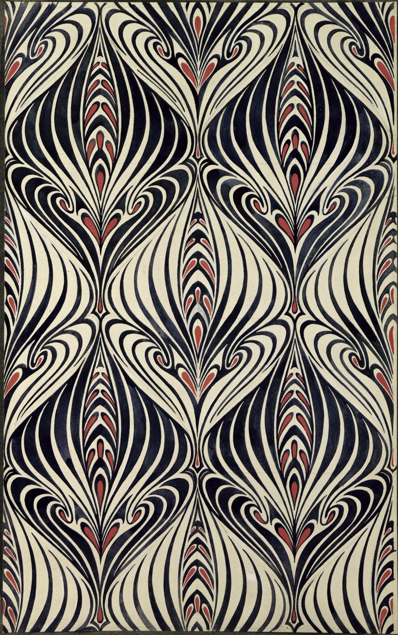 Design pour un textile imprimé, 1928 - Douglas B. Cockerell