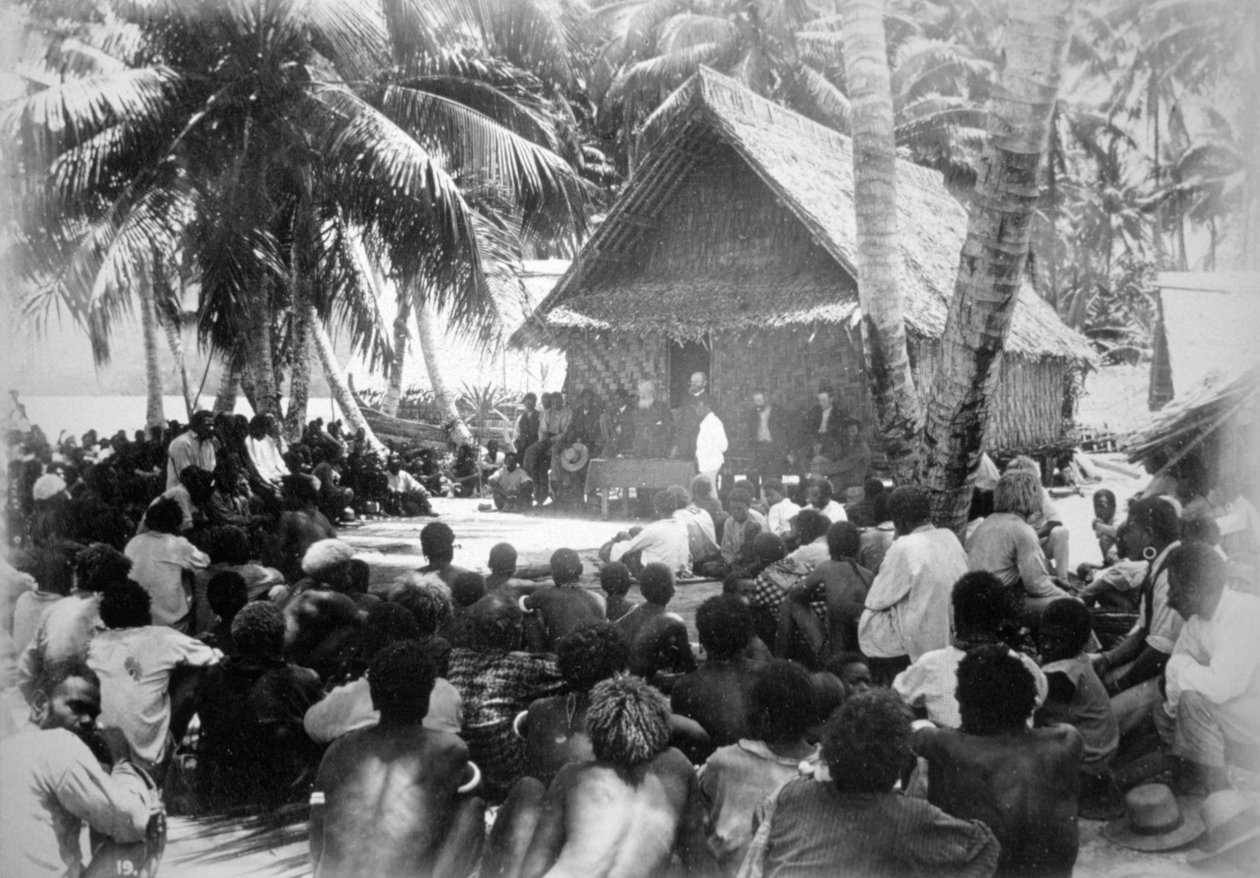 Parlement à Hongo, Floride, Îles Salomon, 1892 - Dr Welchman