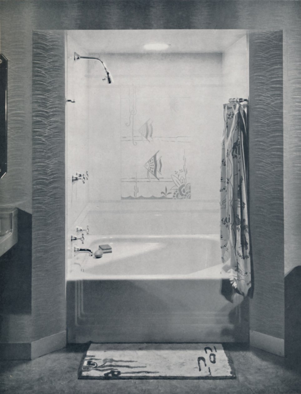 Nouvelle baignoire Neo-Angle de quatre pieds carrés, 1935 - Drix Duryea