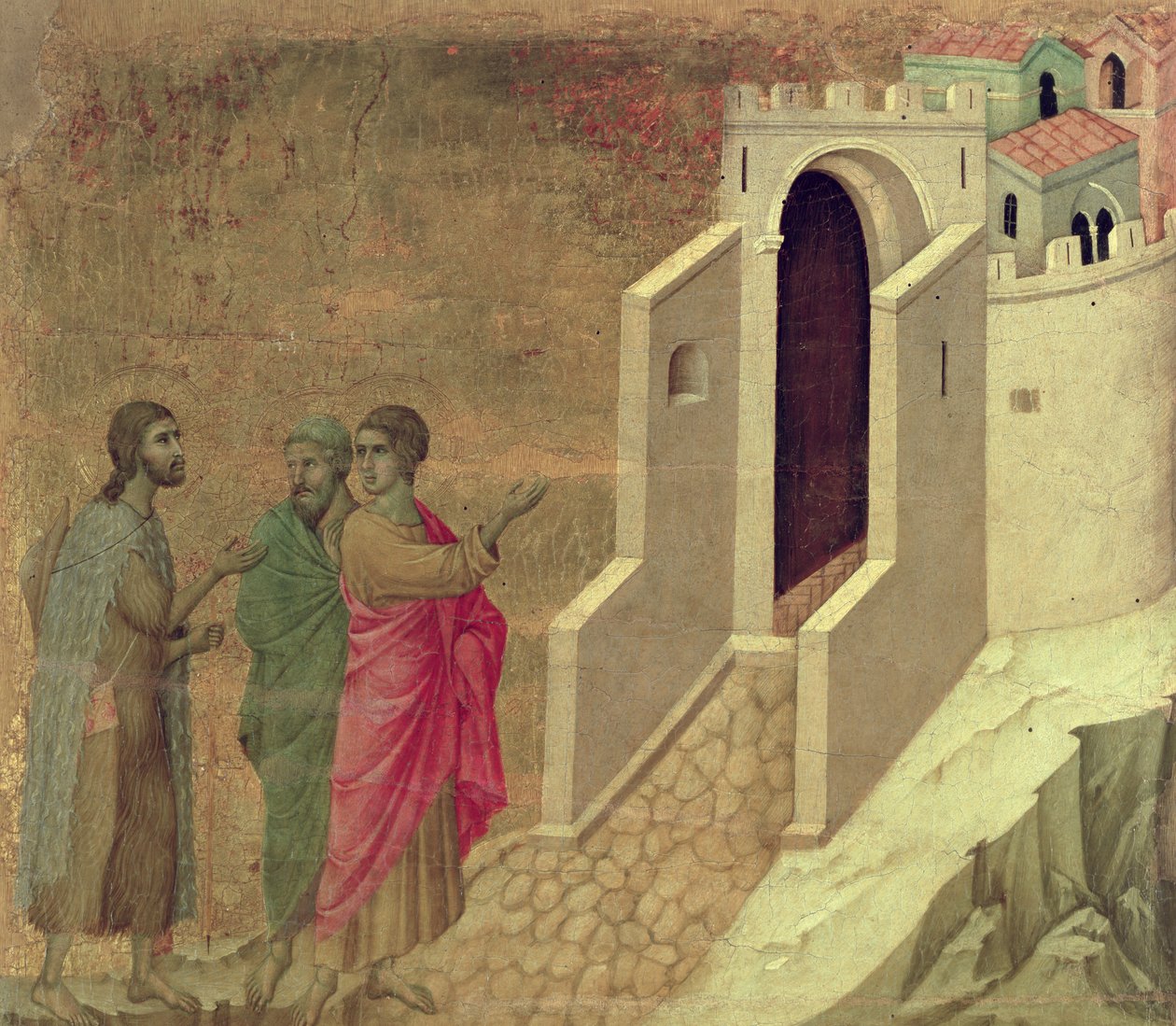 Maesta : Le Christ apparaissant sur le chemin d